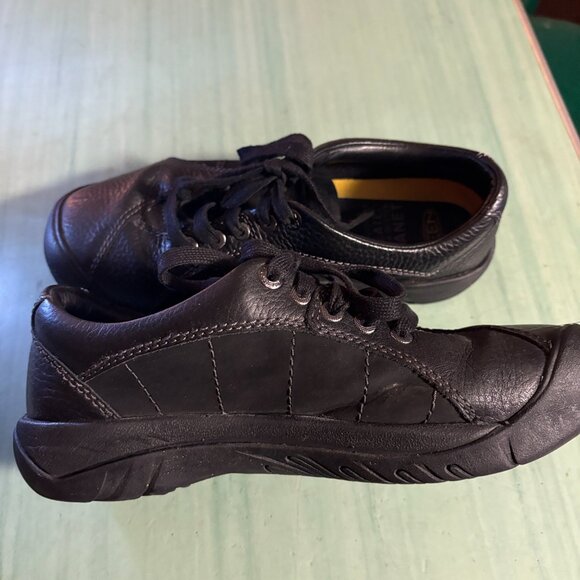 Womens Keen Black Leather Presidio Hiking Comfort Sneakers  Size 8 - Picture 7 of 10